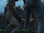 Half-zombie, half-people fuck a pregnant sexy brunette | Porno Game 3d 7/16