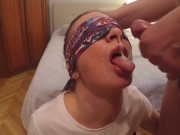 Kisha's first spitty deepthroat blowjob 16/16