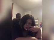 Smoking while daddy eats the booty, fucks me doggystyle and cums all over my face  1/16