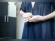 Period started. Inserting to pussy the menstrual cup 4/16