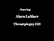 Alara LaMarr takes a Massive throatpie after deepthroat blowjob on the bed!! 16/16