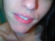Hairy Hairbrushing Brunette Camgirl Brushes Head Hair Talks About Squirting on Manyvids w Bad Dragon 14/16