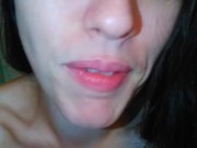 Hairy Hairbrushing Brunette Camgirl Brushes Head Hair Talks About Squirting on Manyvids w Bad Dragon 15/16