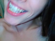 Hairy Hairbrushing Brunette Camgirl Brushes Head Hair Talks About Squirting on Manyvids w Bad Dragon 16/16