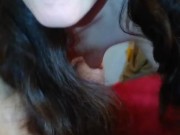 Hairy Hairbrushing Brunette Camgirl Brushes Head Hair Talks About Squirting on Manyvids w Bad Dragon 4/16