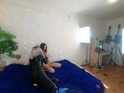 Lesbian fetish bdsm couple have home lockdown fun, 4k romantic video latex with Arya & Keokistar 10/16