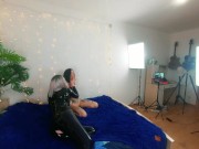 Lesbian fetish bdsm couple have home lockdown fun, 4k romantic video latex with Arya & Keokistar 12/16