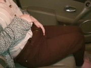 ⭐ Desperate Girl Pees Her Brown Jeans In The Car!   3/16