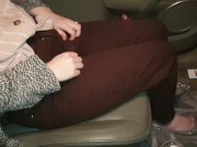 ⭐ Desperate Girl Pees Her Brown Jeans In The Car!   4/16