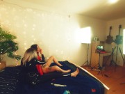 Lesbian girls have hitachi orgasms in latex and leather, fetish 4k video, Arya Grander and Keokistar 6/16