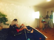 Lesbian girls have hitachi orgasms in latex and leather, fetish 4k video, Arya Grander and Keokistar 8/16