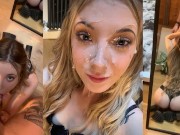 Amateur British cutie gets covered in a LOT of cum - Jade Vow
