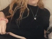 Fingering and cumming with my pants on