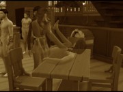 Vintage video. Group sex in a cafe. Group Orgies | Porno Game 3d 10/16