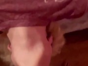 Hot Wife Cums Hard Giving Husband a Blowjob Upside-down, Gets a Big Cream Facial, Moaning Loudly 4/16