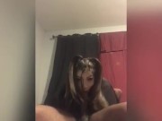 Step sister makes step brother stop playing video games to suck him dry and pound her pussy 6/16