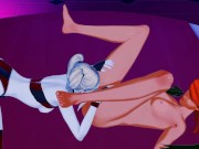 Harley Quinn tribs with Poison Ivy, eats her pussy - DC Comics Lesbian Hentai. 9/16