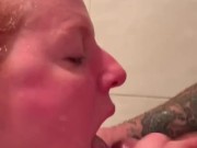 Close up shower blowjob 16/16