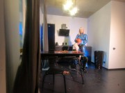 Strapon lesbian and latex rubber home fun 3/16