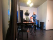 Strapon lesbian and latex rubber home fun 5/16