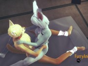 Furry Hentai - Fox & Rabbit Fuck and crempie 2/16