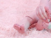 Oily feet massage, 4k romantic slow foot fetish barefoot video 12/16