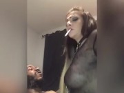 Smoking a cigarette while riding his bbc (snippet from video dropping tonight) 
