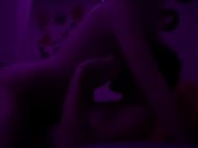 Sexy slender tight pussy babe makes him cum quick  9/16