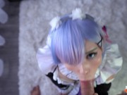 Кавайная Служанка Делает Глубокий Минет Хозяину до Окончания в Рот 14/16