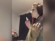 Sexy Bella smoking leashed up and gagged slapped and pounded to the extreme by huge bbc 11/16