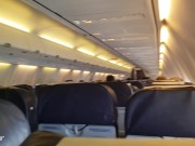 She couldn't wait anymore! Jerking and sucking cock in a public plane 1/16