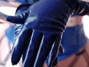 ASMR Video Fetish 4k - beautiful curvy girl in corset and shiny pantyhose 1/16