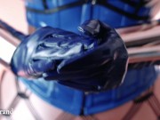 ASMR Video Fetish 4k - beautiful curvy girl in corset and shiny pantyhose 2/16