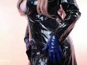 pvc long coat fetish  2/16