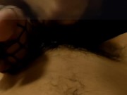 【足コキ】【足交】年下彼女に網タイツでヌルヌルローション足コキされる 6/16