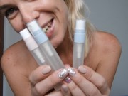 Tight HAIRY PUSSY Pissing In Glass And Makes Pee Vials In Neon Stockings 14/16