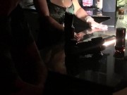 Hot MILFs enjoying toys and fucking massive black cocks in this interracial homemade swinger orgy video 1/16