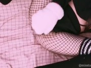 masturbs with dildo her cream pussy. I cum so fast. Cum inside lesbian Juice schoolgirl uniform 13/16