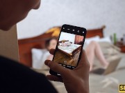 SIS.PORN. Slut cant cum fondling pussy with hands but stepbrother hurries to rescue her