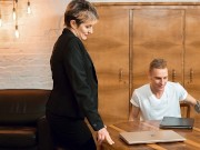 TUTOR4K. Prankster hides tutors glasses and nicely fucks mature woman