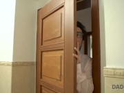 DADDY4K. Horny daddy relaxes in the bedroom with sons good-looking GF 1/16