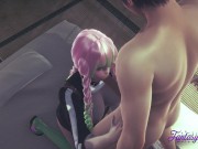 Kimetsu No Yaiba Hentai - Mitsuri Blowjob and Doggy Anal with cum inside 4/16