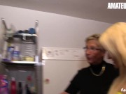 ReifeSwinger - Big Dick German Guy Hardcore Threesome Sex With Hot Girlfriend And Her Horny Step Mother 4/16