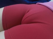 My red shorts hiding my tight pussy mound. 1/16