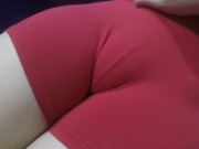 My red shorts hiding my tight pussy mound. 14/16