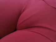 My red shorts hiding my tight pussy mound. 15/16