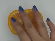 Fruit Finger Fuck | Orange juicy love | Secret Masturbation Part 1 1/16
