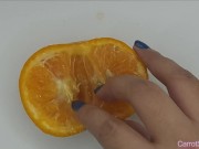 Fruit Finger Fuck | Orange juicy love | Secret Masturbation Part 1 11/16