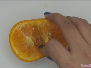 Fruit Finger Fuck | Orange juicy love | Secret Masturbation Part 1 12/16