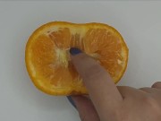 Fruit Finger Fuck | Orange juicy love | Secret Masturbation Part 1 3/16